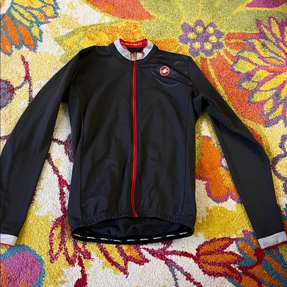 CASTELLI GPM FULL ZIP FLEECE LONG SLEEVE CYCLING JERSEY MENS SIZE LARGE - Picture 2 of 9